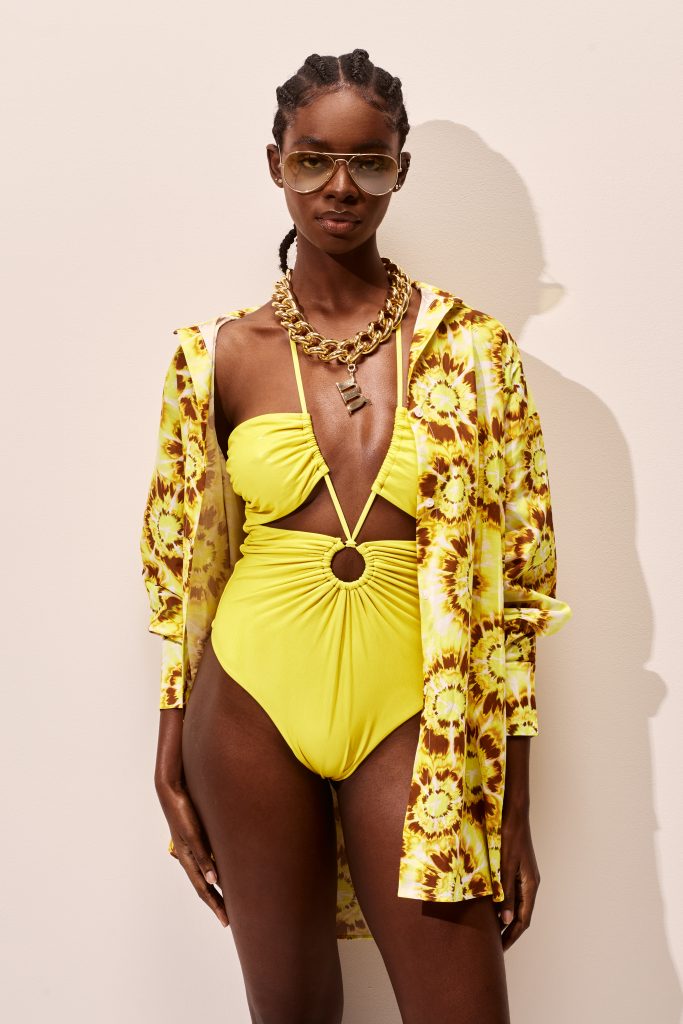 EVELYNE COTONE  TIE DYE GIALLO